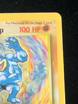 1st Edition! 1999 Pokemon MACHAMP #8/102 Base Set Holo Rare WOTC MP/HP - Image 2