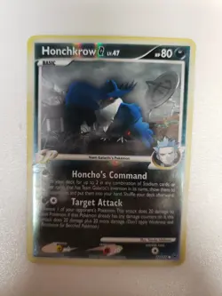 Pokemon TCG - Honchkrow [G] 77/127 - Reverse Holo Common - Platinum - MP - Image 1