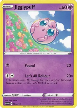 2024 Pokemon JIGGLYPUFF #004/015 McDonald's Collection M24 EN Non Holo English - Image 1
