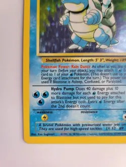Blastoise Base Set Holo 2/102 LP – Clean Front, Light Warp, Vintage Pokemon - Image 5