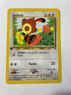 2001 Pokemon Neo Discovery Sentret 1st Edition 63/75 - Image 1