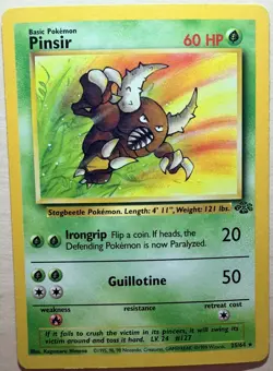 Pokemon Pinsir Jungle Rare 25/64 60 HP English Regular Wizards of the Coast - Image 1