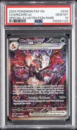 2024 POKEMON PAF EN-PALDEAN FATES SPECIAL ILLUSTRATION RARE CHARIZARD EX PSA 10 - Image 1