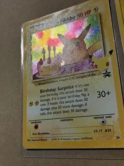 POKEMON BIRTHDAY PIKACHU 24 BLACK STAR PROMO HOLO CELEBRATIONS + McDonald’s Holo - Image 3