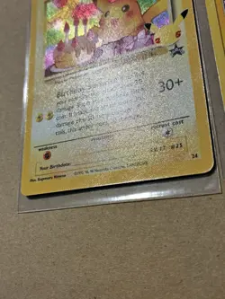 POKEMON BIRTHDAY PIKACHU 24 BLACK STAR PROMO HOLO CELEBRATIONS + McDonald’s Holo - Image 4