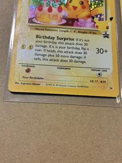 POKEMON BIRTHDAY PIKACHU 24 BLACK STAR PROMO HOLO CELEBRATIONS + McDonald’s Holo - Image 5