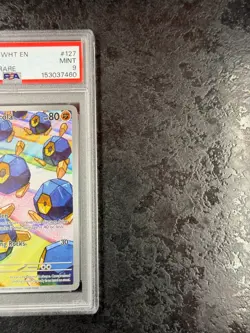 2025 POKEMON WHITE FLARE EN ROGGENROLA ILLUSTRATION RARE #127 MINT 💎 PSA 9 - Image 2