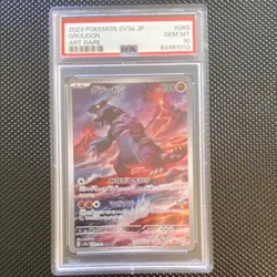 Pokemon Groudon Art Rare Holo SV3a Raging Surf 069/062 2023 Japanese PSA 10 - Image 1
