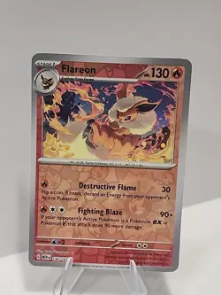 Flareon 136/165 Sv: Scarlet & Violet 151 Reverse Holo Pokemon TCG NM - Image 1