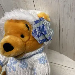 Disney Store Exclusive White Winter Winnie The Pooh Plush Snowflake Sweater - Image 2