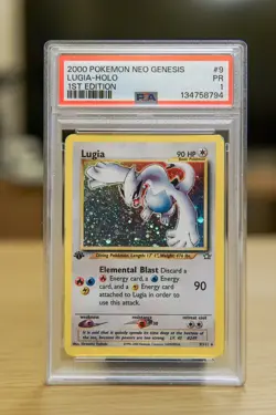 2000 Pokemon Neo Genesis Lugia Holo #9/111 1st Edition. PSA Graded 1 - Image 1