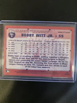 2026 Topps Series 1 - 1991 Topps Baseball Bobby Witt Jr. #T91-3 The Real One /91 - Image 2