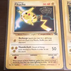 Pokemon TCG Wizards 2 Card Lot - Pikachu Promo/Base Set 1999 - Image 2