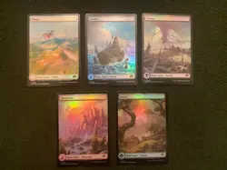FOIL Full Art Land Set - Modern Horizons 3 MH3 (5 Card Land Set) MTG Magic - Image 1