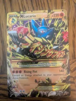 Pokemon Mega-Lucario EX Holo Secret Rare Card Furious Fists 113/111 - Image 1