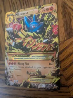 Pokemon Mega-Lucario EX Holo Secret Rare Card Furious Fists 113/111 - Image 3