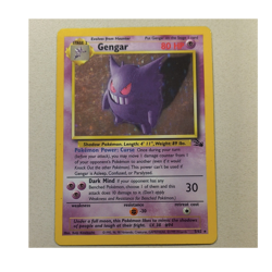 Pokemon Gengar Fossil 5/62 Holo Rare Unlimited English 80 HP TCG Card - Image 1
