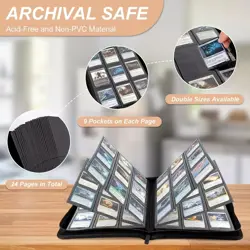 Card Binder for Trading Cards - 9 Pocket Zip MTG Binder with 432 Side Loading Po - Image 3