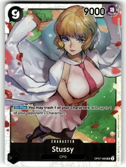 One Piece 500 Years in the Future Card Stussy Foil OP07-085 Super Rare - Image 1