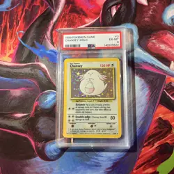 Pokemon Chansey TCG Base Set Holo Unlimited Rare Card 3/102 1999 PSA 6 - Image 1