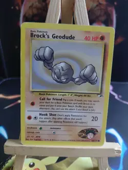 Pokemon TCG Brock's Geodude Gym Heroes Card 66/132 Regular LP Vintage WOTC - Image 1