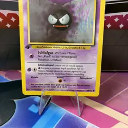 POKEMON Card GERMAN BASE SET 1st Edition NEBULAK Gastly #50/102 Common MINT - Image 3