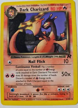 Pokemon Card - TCG Team Rocket Dark Charizard Regular Card #21/82 - Image 3