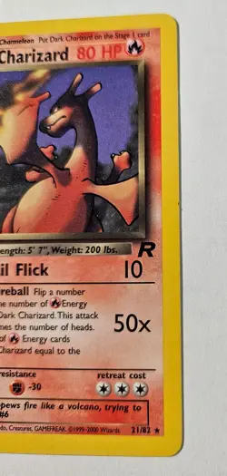 Pokemon Card - TCG Team Rocket Dark Charizard Regular Card #21/82 - Image 5