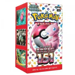 pokemon card 151 Korea booster box collection card 20 packs per box - Image 1