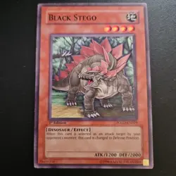 Yugioh! MP Black Stego - POTD-EN019 - Common - 1st Edition Moderately Played, En - Image 1