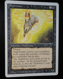 Nightmare Revised MP Moderately Played MTG Magic the Gathering - Image 1