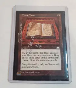 1997 Thran Tome Weatherlight MTG Magic the Gathering Artist SIGNED Pro Tour 1998 - Image 1