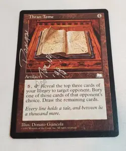 1997 Thran Tome Weatherlight MTG Magic the Gathering Artist SIGNED Pro Tour 1998 - Image 2