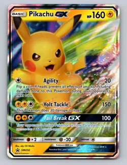 Pikachu GX - SM232 Holo Promo Sun & Moon Promo Pokemon Near Mint! RARE - Image 1