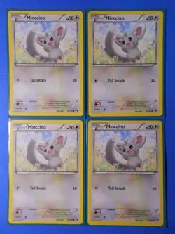 4x Minccino 87/124 Pokemon card XY Fates Collide common NM - Image 1