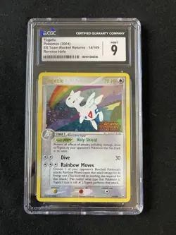 Pokemon CGC 9 Togetic Reverse Holo Stamped Ex Team Rocket Returns Not PSA Or BGS - Image 1