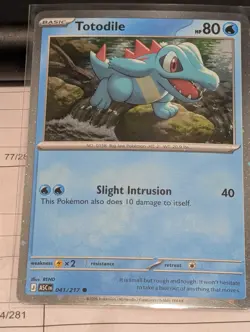 Totodile Cosmos Holo 041/217 Pokemon Promo With Holo Bleed And 3 Swirls 🍥 - Image 1