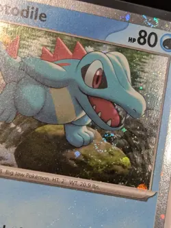 Totodile Cosmos Holo 041/217 Pokemon Promo With Holo Bleed And 3 Swirls 🍥 - Image 2