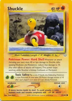 Shuckle 51/64 Neo Genesis Uncommon NM Pokemon TCG - Image 1