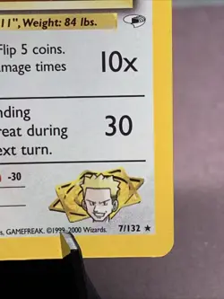 Pokemon TCG 1st Edition Lt. Surge's Fearow 7/132 Gym Heroes Holo Rare WOTC VTG - Image 4