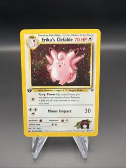 Erika's Clefable - 1st Edition Holo - 3/132 Gym Heroes - Pokemon TCG - 2000 - Image 1