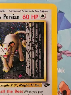 Pokemon TCG Giovanni's Persian 8/132 Gym Challenge 1st Edition Holo Card - Image 4