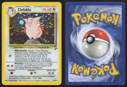 Clefable 5/130 Holo Rare Base Set 2 Pokemon English HP - Image 3