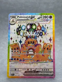 Pokemon - 221/191 Palossand ex SV08 Surging Sparks Ultra Rare Full Art Holo NM - Image 1