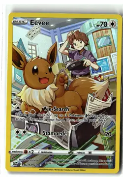 Eevee ⭐ TG11/TG30 Holo Brilliant Stars Trainer Gallery Pokemon NM - Image 1