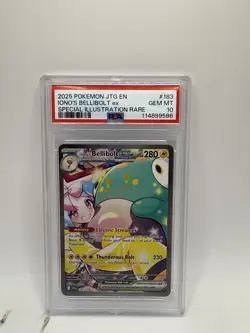 Pokemon Ionos Bellibolt ex Journey Together #183 PSA 10 Gem Mint - Image 1