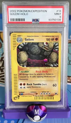 GOLEM 2002 Pokemon Expedition Holo Rare 14/165 PSA 9 MINT - Image 1