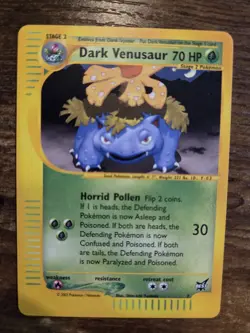 Pokemon TCG Dark Venusaur Best of Game 7/9 Regular Promo Promo - Image 1