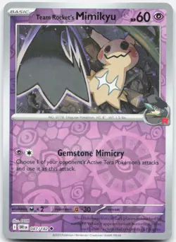 Team Rocket's Mimikyu 087/182 Uncommon Destined Rivals Pokemon Reverse Holo NM/M - Image 1