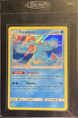 Feraligatr Holo Rare 24/70 Pokemon TCG Sun & Moon Dragon Majesty NM Free Ship - Image 3
